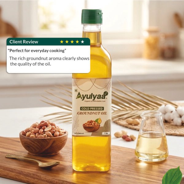 Wood-Pressed Groundnut Oil 1L - Image 6