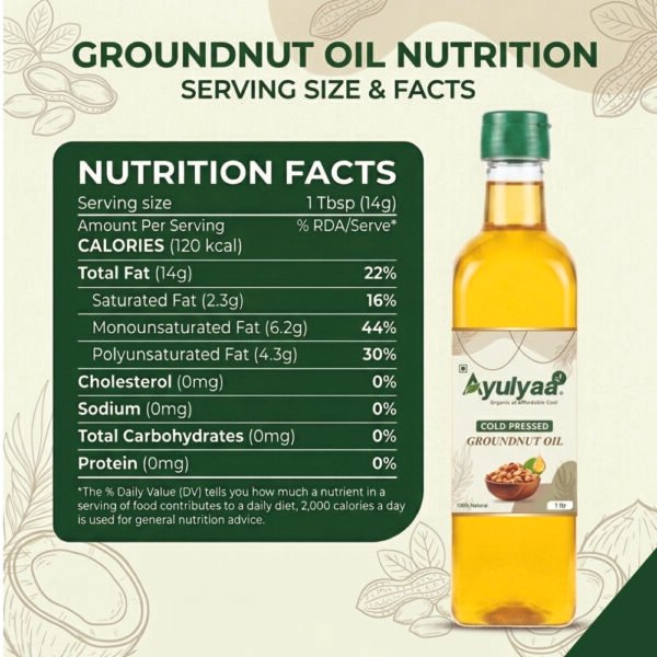 Wood-Pressed Groundnut Oil 1L - Image 2